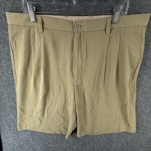 Tommy Bahama Pleated All Silk Shorts Size 38 Beige Hawaii Comfort Soft Adult Men